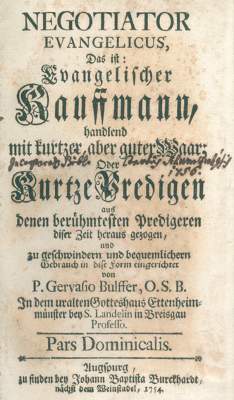 Bild Nr.1: 121-79 Bulffer,G.: (Alte Drucke, Handschriften und Theologie)