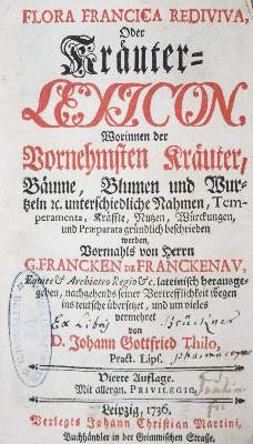 Bild Nr.1: 121-906 Franckenau,G.Franck de.: (Botanik, Kräuterbücher)