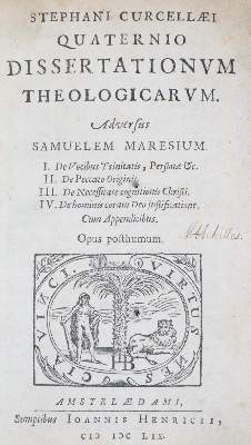 Bild Nr.1: 121-96 Courcelles,E.de.: (Alte Drucke, Handschriften und Theologie)