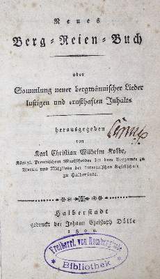 Bild Nr.1: 121-993 Kolbe,K.C.W.: (Verschiedene Gebiete - Varia, Bergbau)