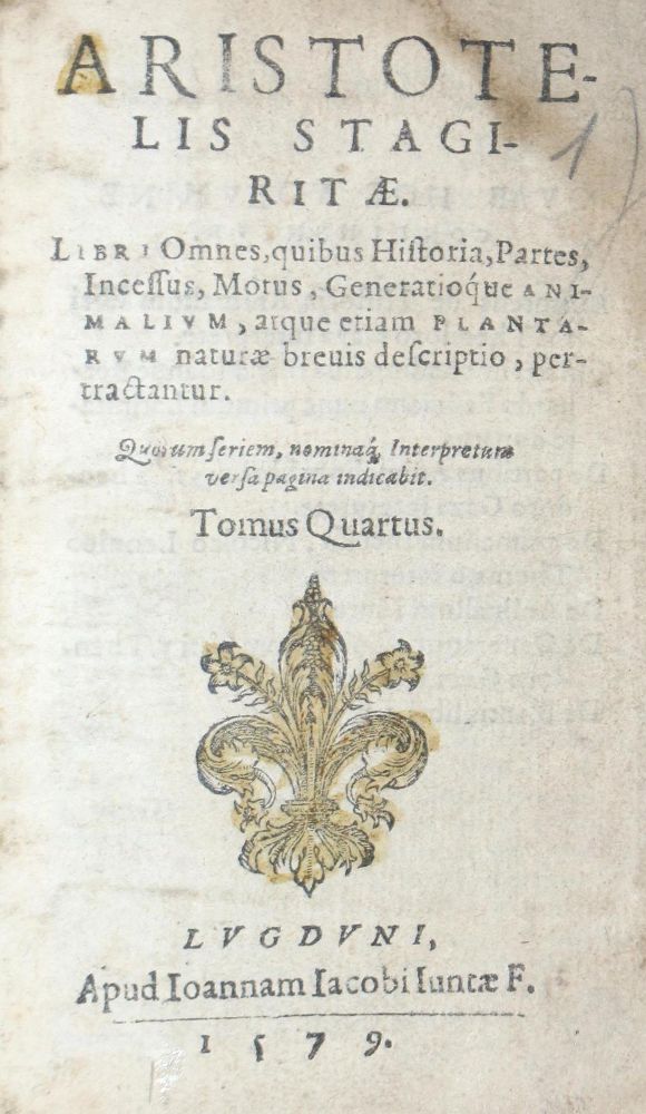 Große Abbildung Nr.1: 122-10 Aristoteles.: (Alte Drucke, Handschriften und Theologie)