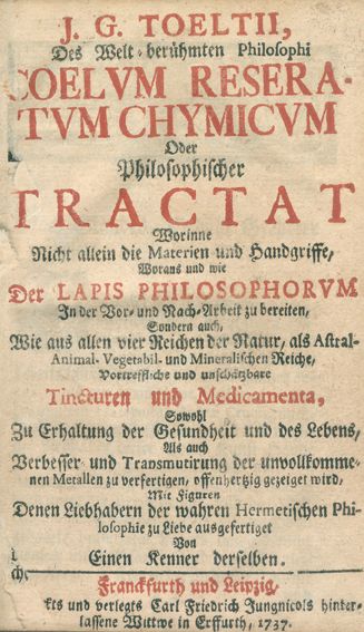 Große Abbildung Nr.1: 122-1003 Toeltius (Töltin),J.G.: (Verschiedene Gebiete - Varia, Chemie)