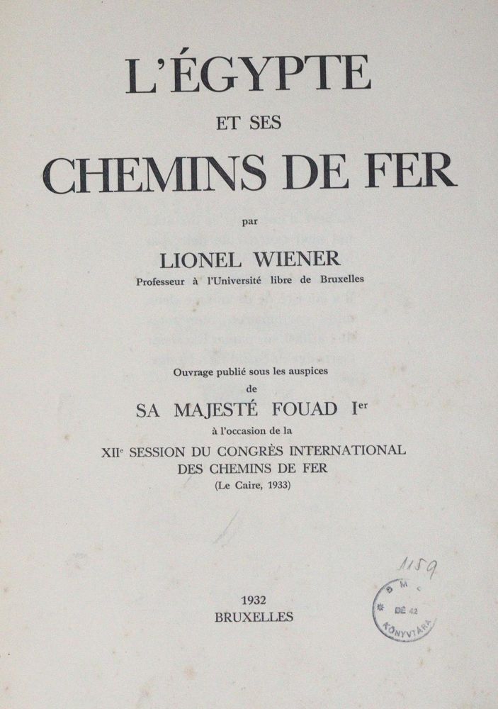 Große Abbildung Nr.1: 122-1007 Wiener,L.: (Verschiedene Gebiete - Varia, Eisenbahn)