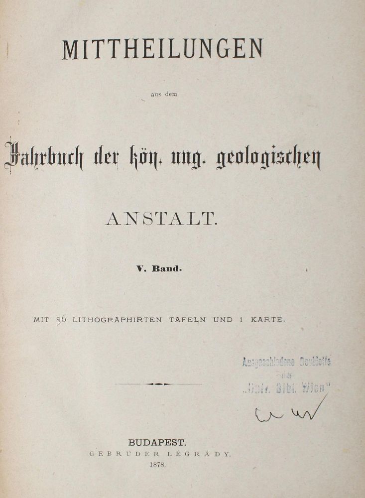 Große Abbildung Nr.2: 122-1016 Mittheilungen aus dem Jahrbuche: (Verschiedene Gebiete - Varia, Geologie - Mineralogie u. Paläontologie, Ungarn)