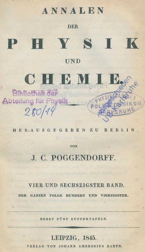 Große Abbildung Nr.1: 122-1039 Kirchhoff,G.: (Verschiedene Gebiete - Varia, Physik)