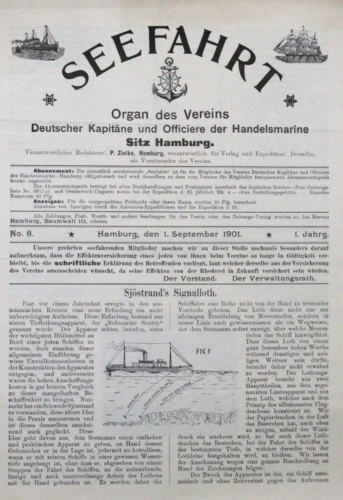 Große Abbildung Nr.1: 122-1048 Seefahrt.: (Verschiedene Gebiete - Varia, Seewesen)