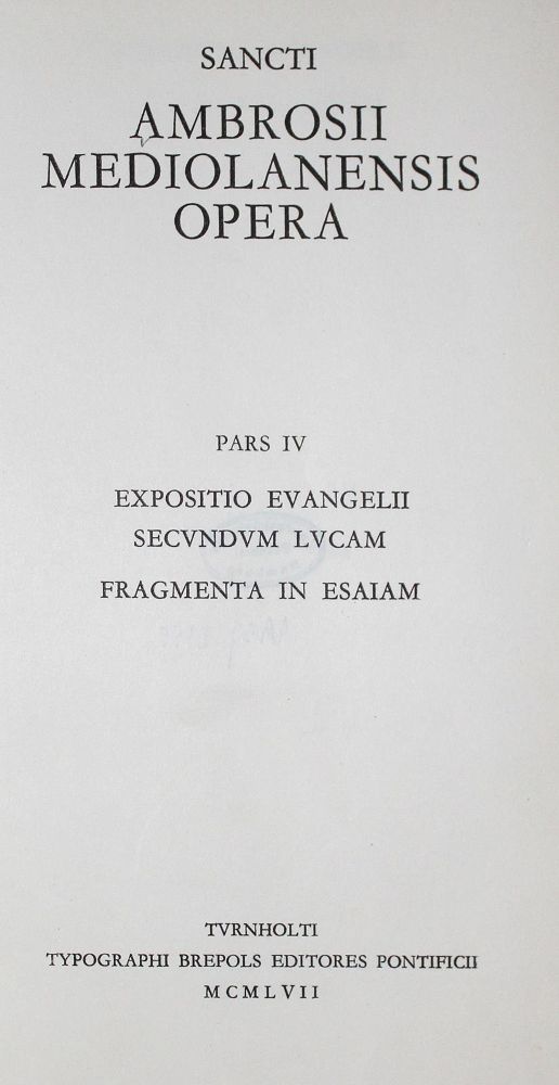 Große Abbildung Nr.1: 122-105 Corpus Christianorum.: (Alte Drucke, Handschriften und Theologie)