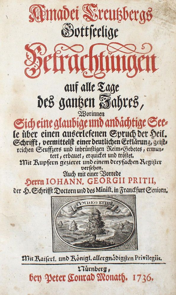 Große Abbildung Nr.1: 122-107 Creutzberg,A. (d.i. Sinold von Schütz,P.B.).: (Alte Drucke, Handschriften und Theologie)