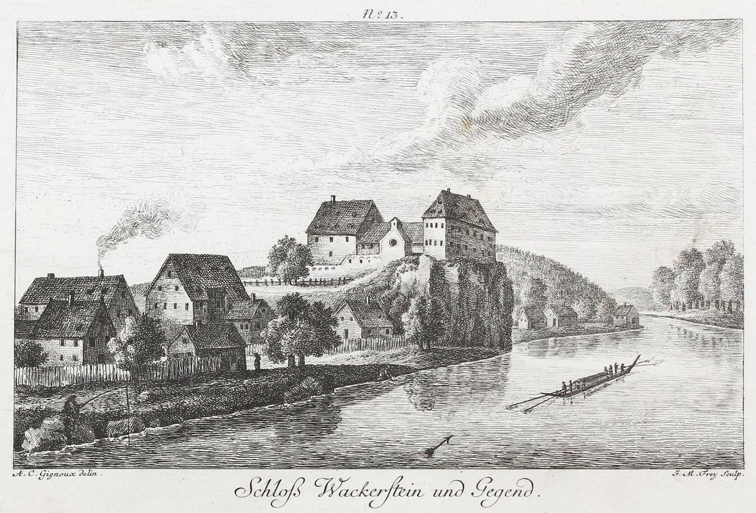 Große Abbildung Nr.1: 122-1089 Gignoux,A.C.: (Deutschland, Donau)