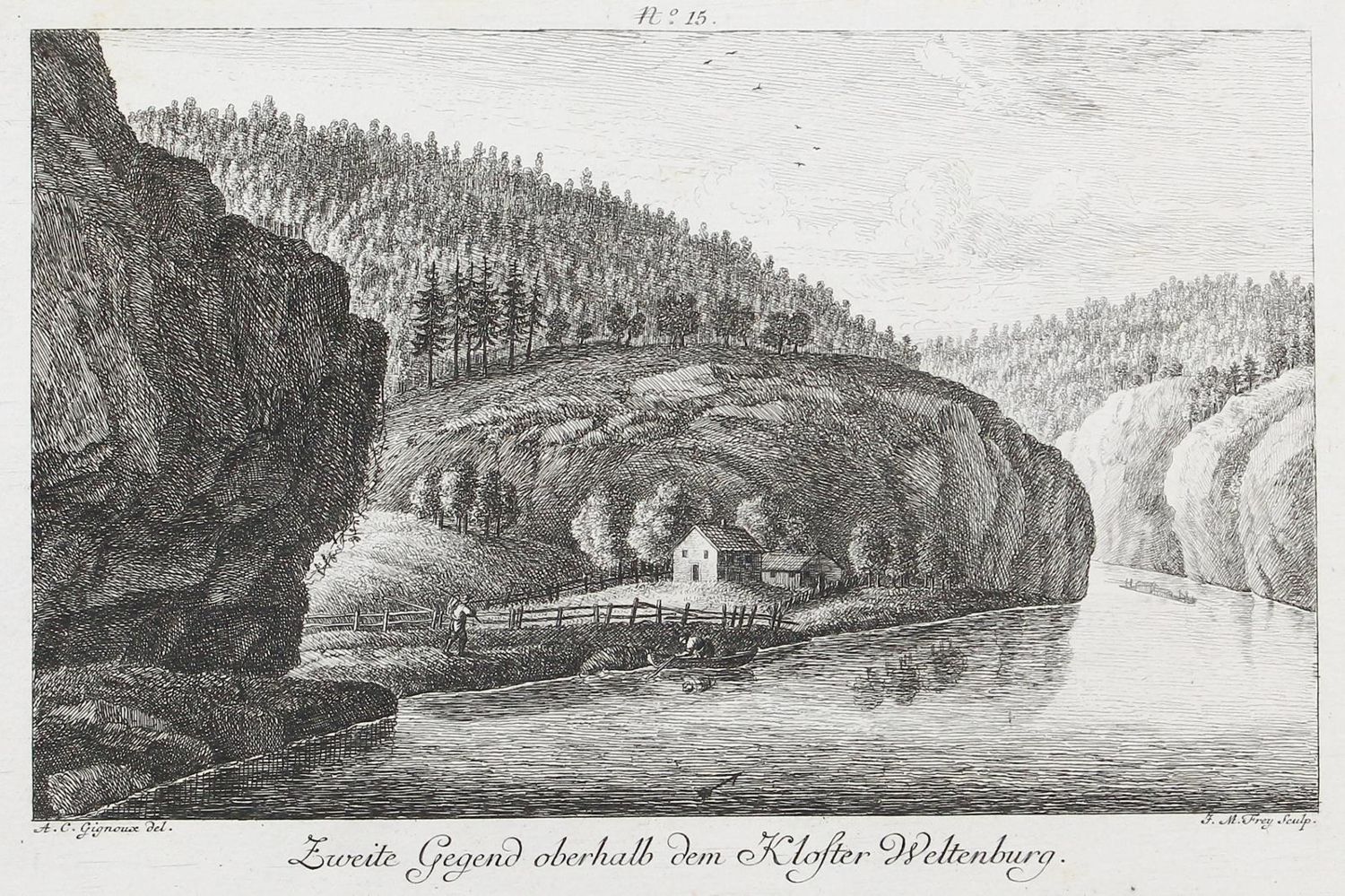 Große Abbildung Nr.2: 122-1089 Gignoux,A.C.: (Deutschland, Donau)