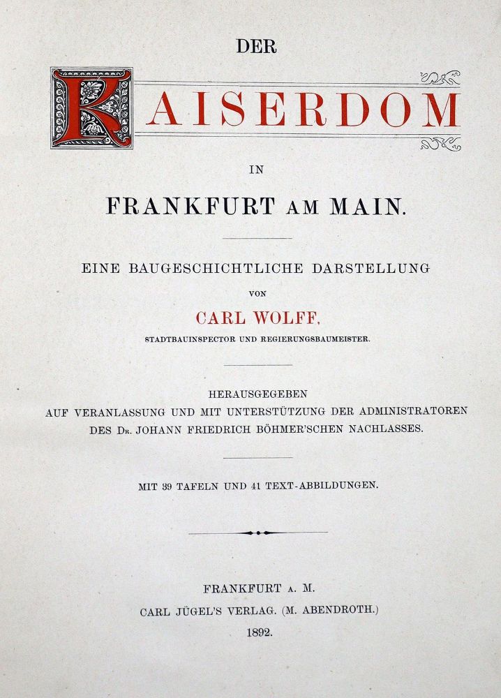 Große Abbildung Nr.1: 122-1094 Wolff,C.: (Deutschland, Frankfurt)