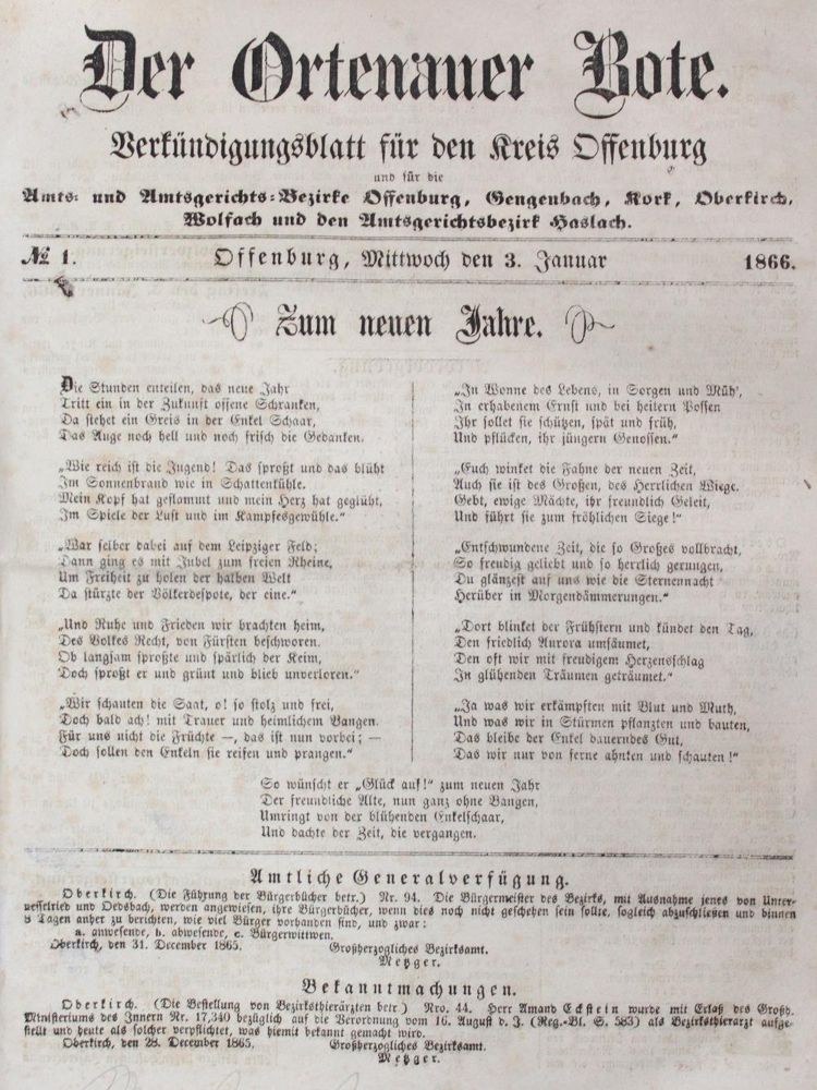 Große Abbildung Nr.1: 122-1108 Ortenauer Bote, Der.: (Deutschland)
