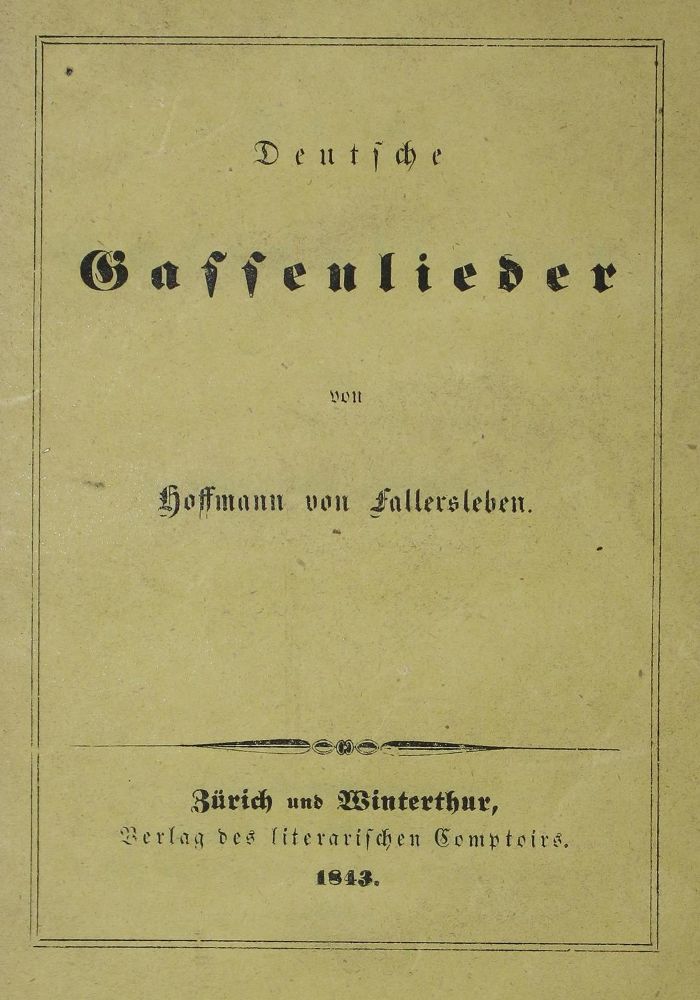 Große Abbildung Nr.1: 122-1112 Hoffmann v. Fallersleben,(A.H.).: (Deutschland, Revolution 1848/49 - Vormärz - Politik)