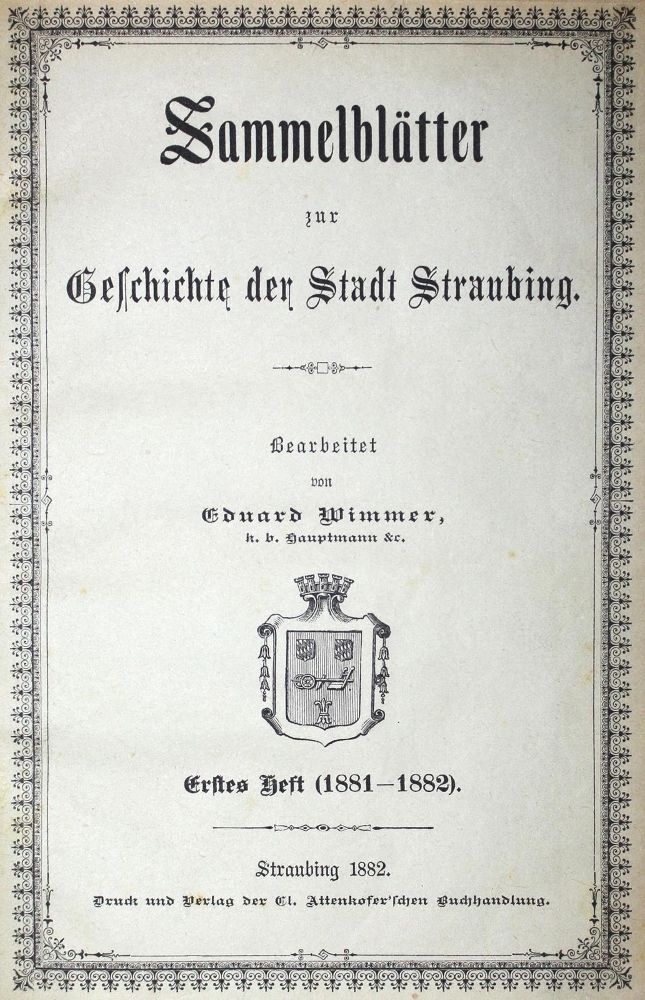 Große Abbildung Nr.1: 122-1126 Wimmer,E. (Bearb.).: (Deutschland, Straubing)