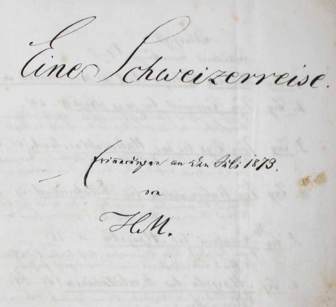 Große Abbildung Nr.1: 122-1178 Moser,H.: (Schweiz, Handschriften)