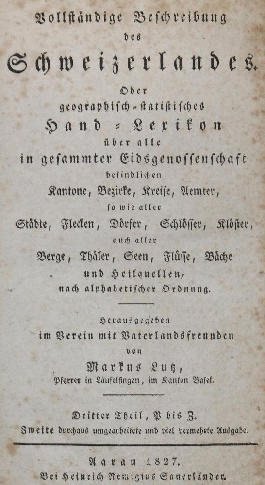 Große Abbildung Nr.1: 122-1183 Lutz,M.: (Schweiz)