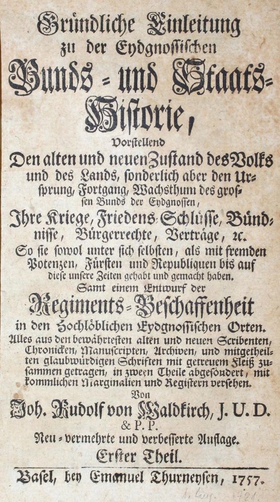 Große Abbildung Nr.1: 122-1191 Waldkirch,J.R.v.: (Schweiz)