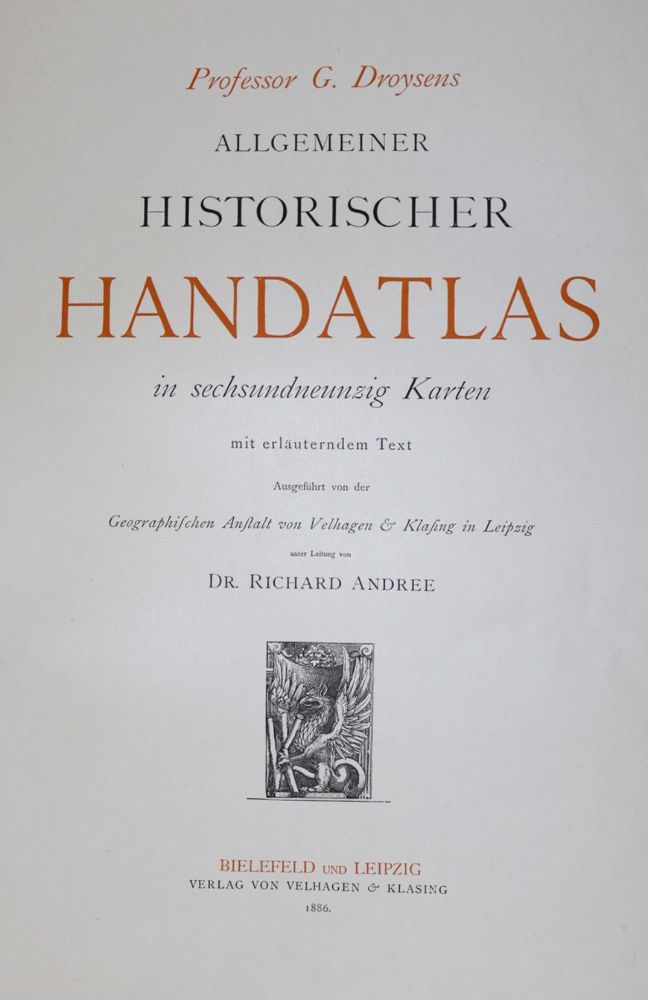 Große Abbildung Nr.1: 122-1199 Droysen,G.: (Verschiedene Länder - Geschichte, Atlanten)