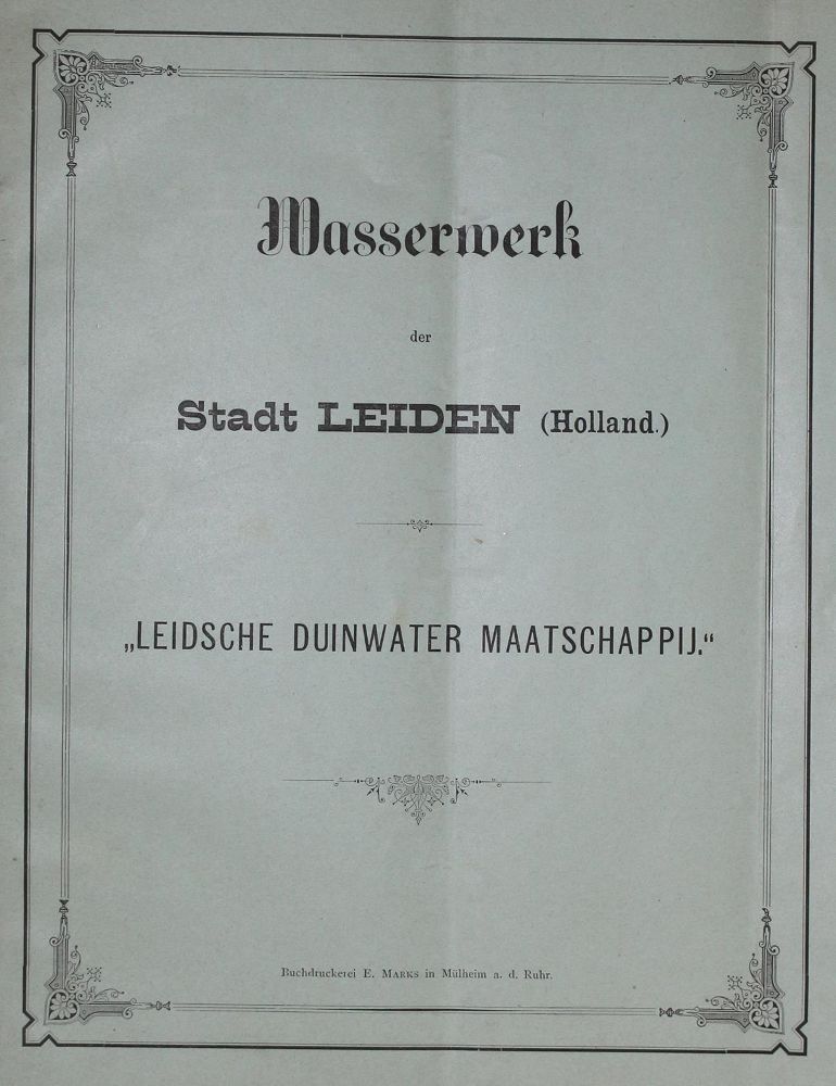 Große Abbildung Nr.1: 122-1209 Wasserwerk der Stadt Leiden (Holland).: (Verschiedene Länder - Geschichte, Benelux, Wasserwirtschaft)