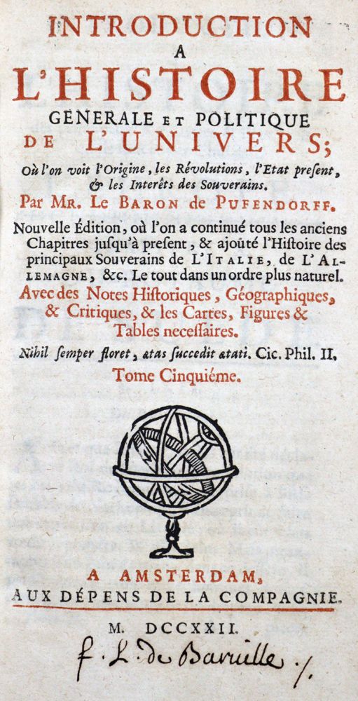 Große Abbildung Nr.2: 122-1230 Pufendorf,(S.)v.: (Verschiedene Länder - Geschichte)