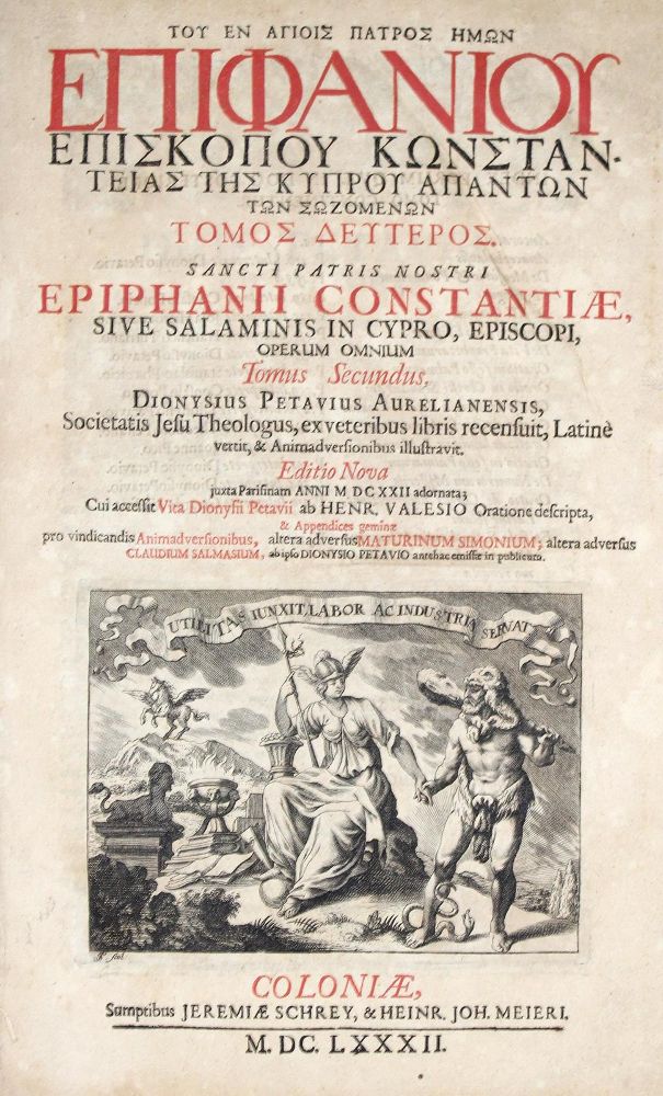Große Abbildung Nr.1: 122-124 Epiphanius v. Salamis,S.: (Alte Drucke, Handschriften und Theologie)