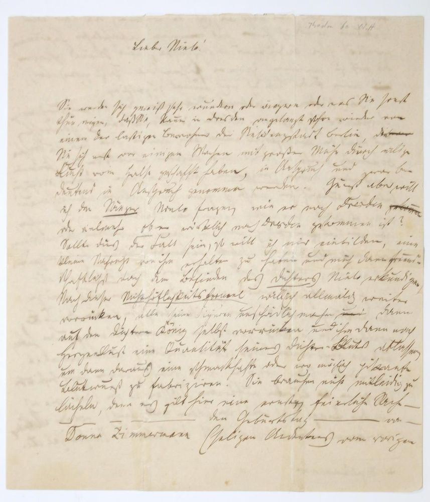 Große Abbildung Nr.1: 122-1281 Witt, Theodor de,: (Autographen)