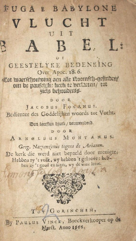 Große Abbildung Nr.1: 122-129 Focanus (Fokkens),J.: (Alte Drucke, Handschriften und Theologie)