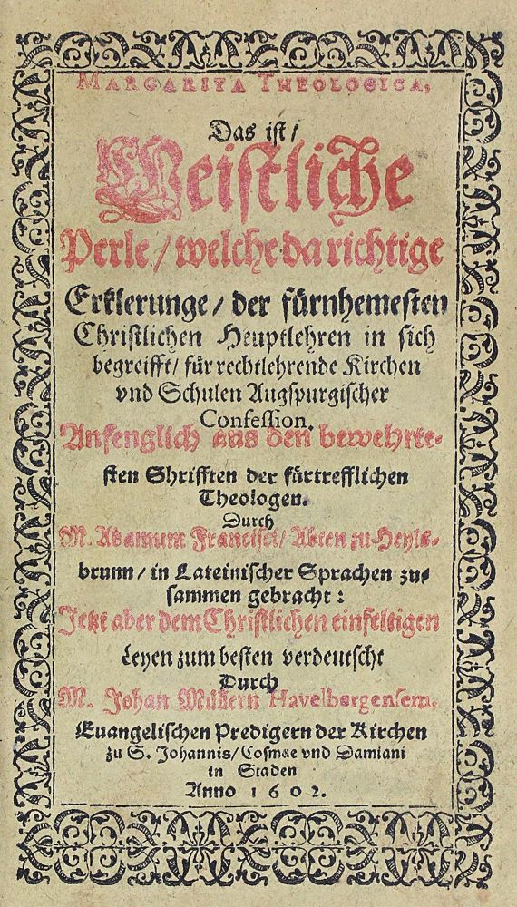 Große Abbildung Nr.1: 122-130 Francisci,A.: (Alte Drucke, Handschriften und Theologie)