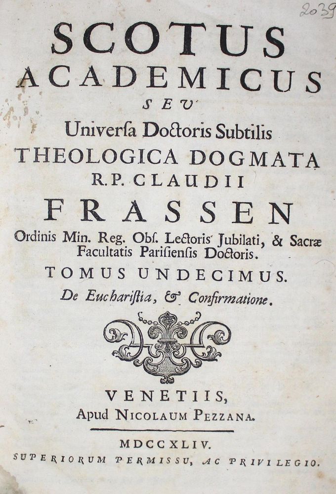 Große Abbildung Nr.1: 122-131 Frassen,C.: (Alte Drucke, Handschriften und Theologie)