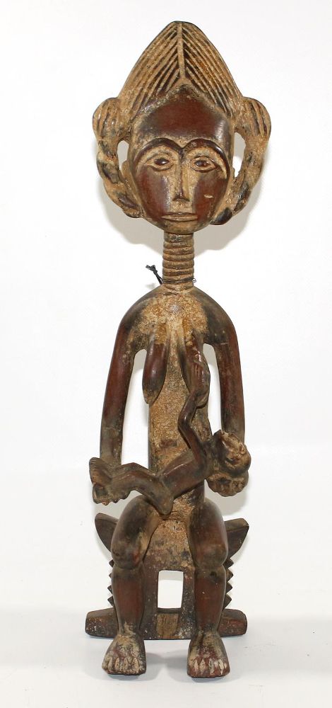 Große Abbildung Nr.1: 122-1333 Ashanti sitzende Frau mit Kind.: (Afrika)