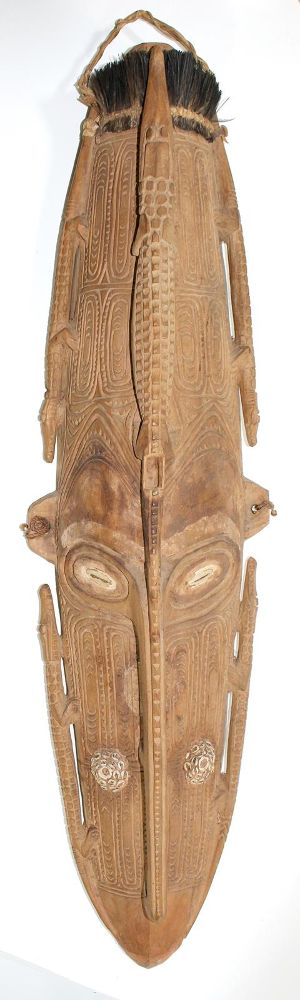 Große Abbildung Nr.1: 122-1341 Latmul Mei Maske: (Afrika)
