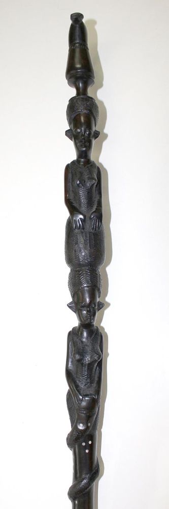 Große Abbildung Nr.2: 122-1349 Ritualstab, Gehstock: (Afrika)