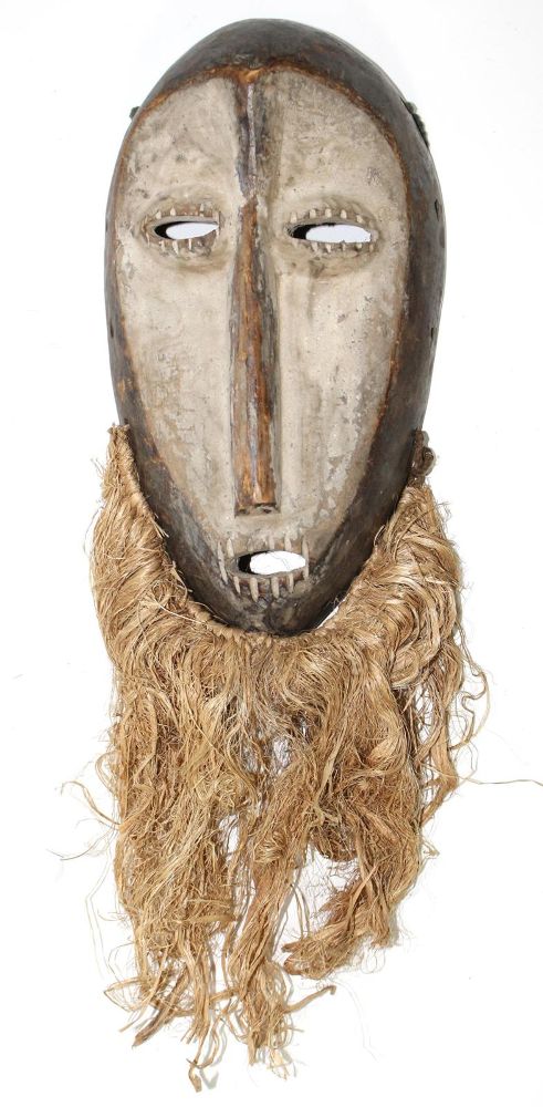 Große Abbildung Nr.1: 122-1369 Lega Bartmaske: (Afrika, Sammlung Nerlich München)