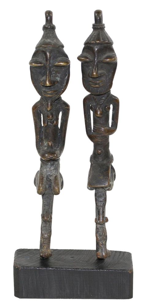 Große Abbildung Nr.1: 122-1383 Paar Edanstäbe Yoruba: (Afrika, Sammlung Nerlich München)