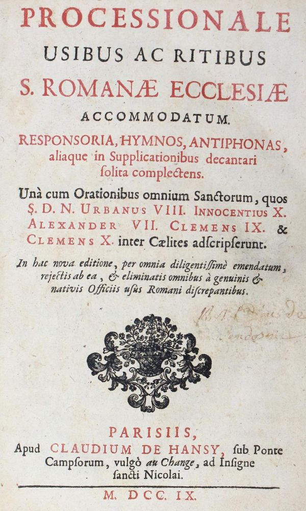 Große Abbildung Nr.1: 122-139 Processionale: (Gesangbücher)