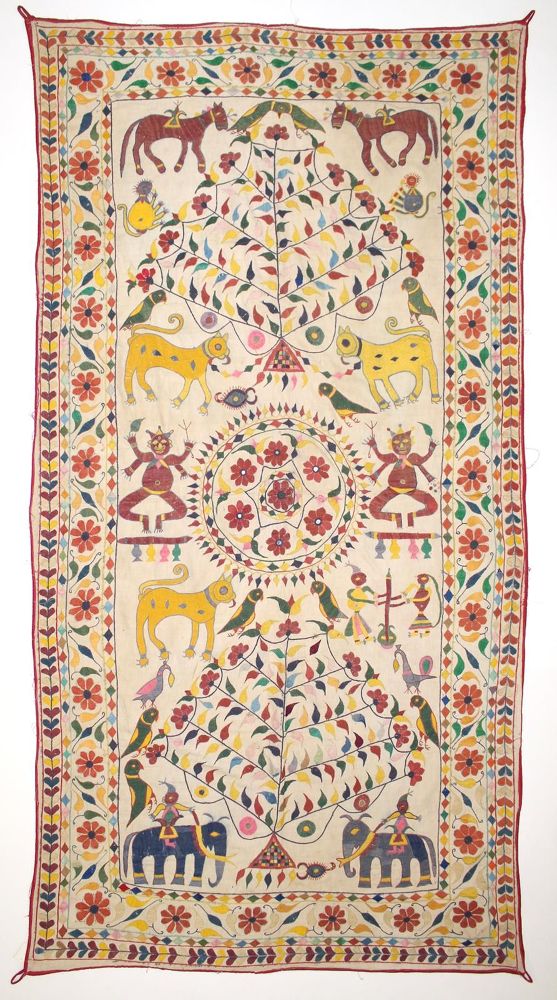 Große Abbildung Nr.13: 122-1473 Rajasthan Indien Wandbehänge.: (Asiatika, Stoffe)