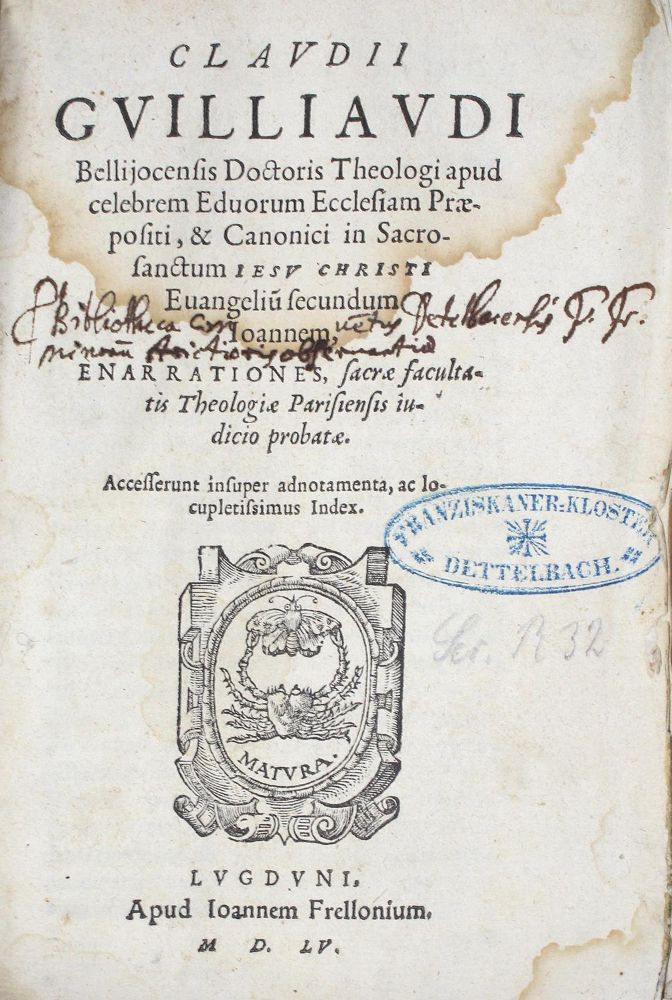 Große Abbildung Nr.1: 122-148 Guilliaud,C.: (Alte Drucke, Handschriften und Theologie)