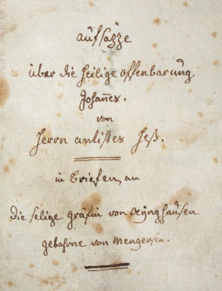 Große Abbildung Nr.1: 122-150 Auslegung: (Handschriften)