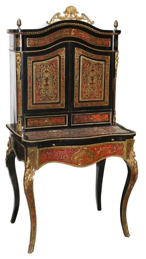 Große Abbildung Nr.1: 122-1506 Boulle Schreibtisch: (Möbel)