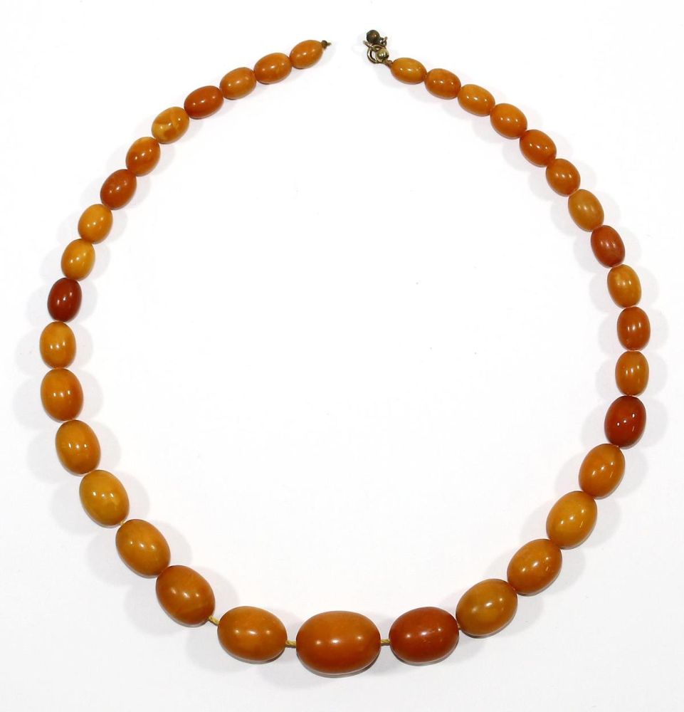 Große Abbildung Nr.1: 122-1567 Bernsteincollier Butterscotch: (Schmuck, Colliers)