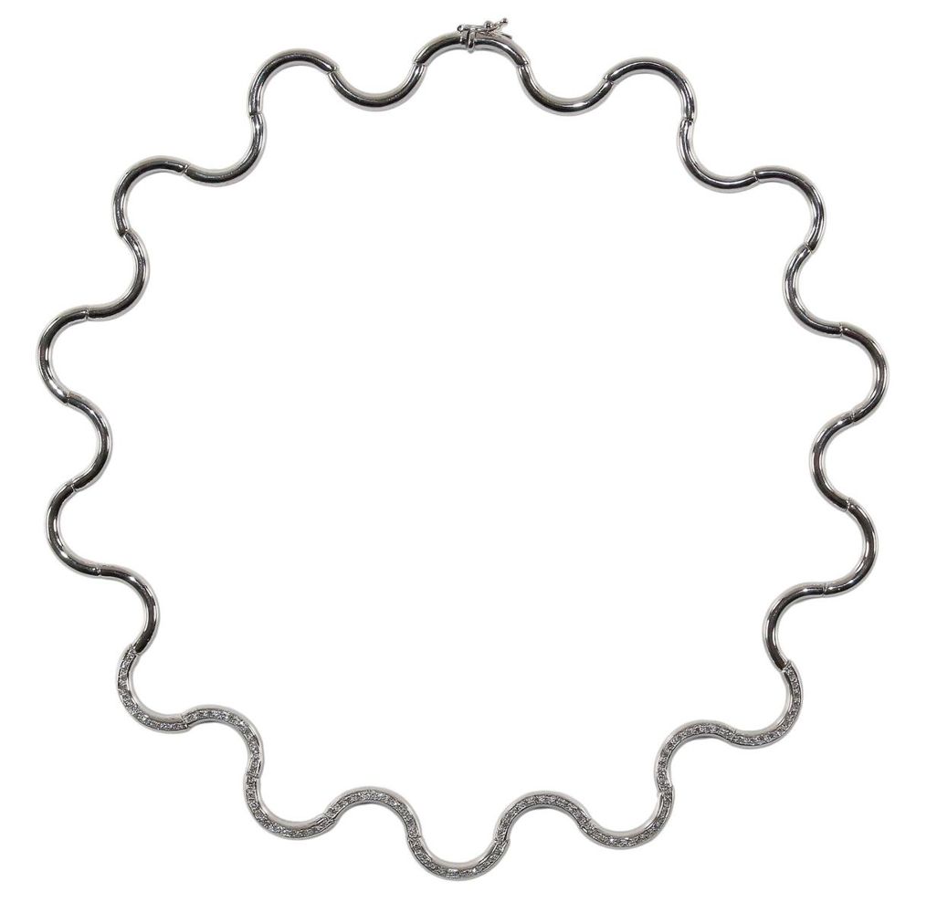 Große Abbildung Nr.1: 122-1578 Collier 585 Weissgold: (Schmuck, DRC Pforzheim)