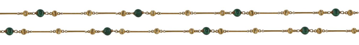 Große Abbildung Nr.1: 122-1585 Kugelcollier 750 Gelbgold: (Schmuck, DRC Pforzheim)