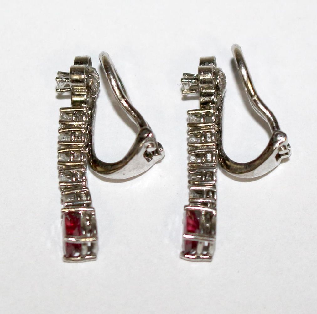Große Abbildung Nr.2: 122-1590 Paar Ohrclips 750 Weißgold.: (Schmuck, DRC Pforzheim)