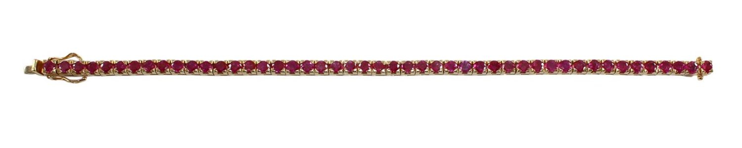 Große Abbildung Nr.1: 122-1592 Rubinarmband: (Schmuck, DRC Pforzheim)