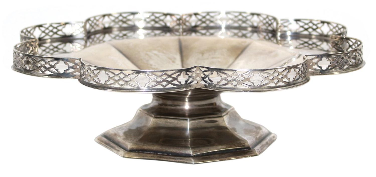 Große Abbildung Nr.1: 122-1630 Sheffield Jugendstil Tazza.: (Silber)