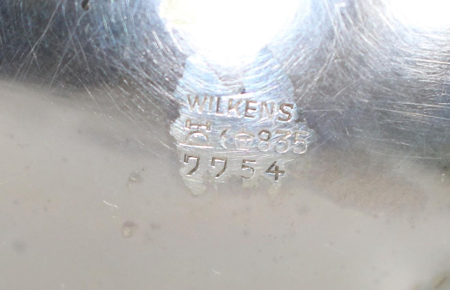 Große Abbildung Nr.2: 122-1641 Wilkens Bremen Silbertablett: (Silber)