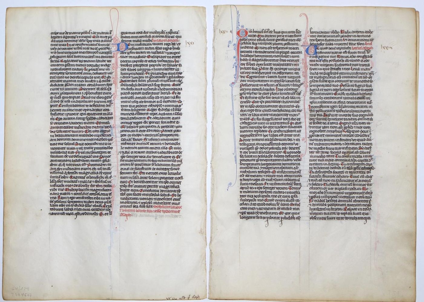 Große Abbildung Nr.2: 122-165 Biblia latina.: (Handschriften, Perlbibel)