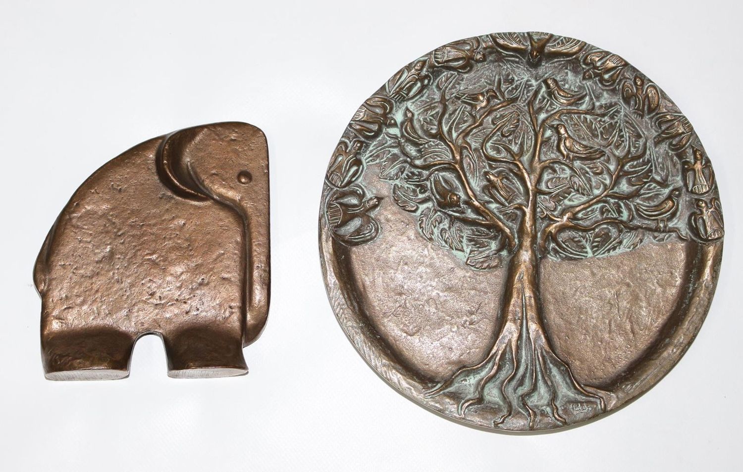 Große Abbildung Nr.10: 122-1684 5 Bronzereliefs u.: (Volkskunst, Religiöse Volkskunst)