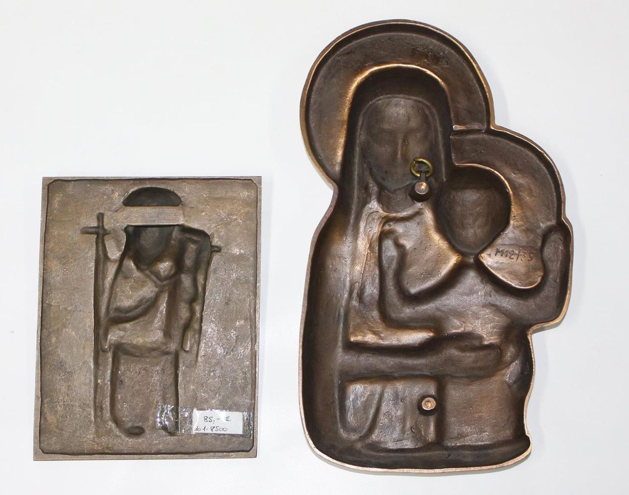 Große Abbildung Nr.15: 122-1684 5 Bronzereliefs u.: (Volkskunst, Religiöse Volkskunst)