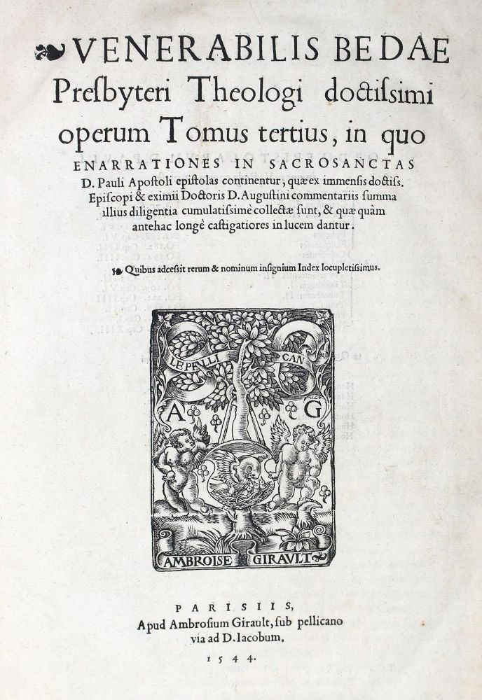 Große Abbildung Nr.1: 122-17 Beda Venerabilis.: (Alte Drucke, Handschriften und Theologie)